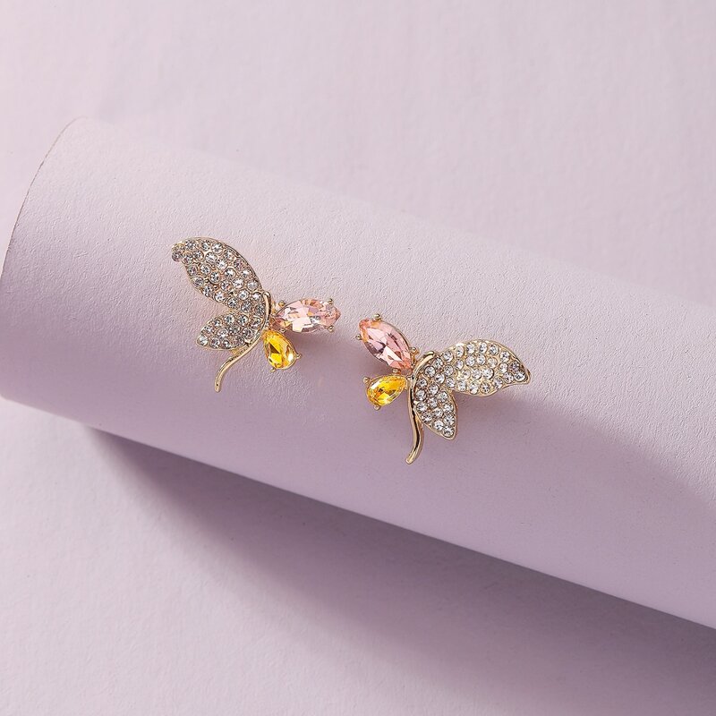 

Butterfly Design Stud Earrings, Multicolor