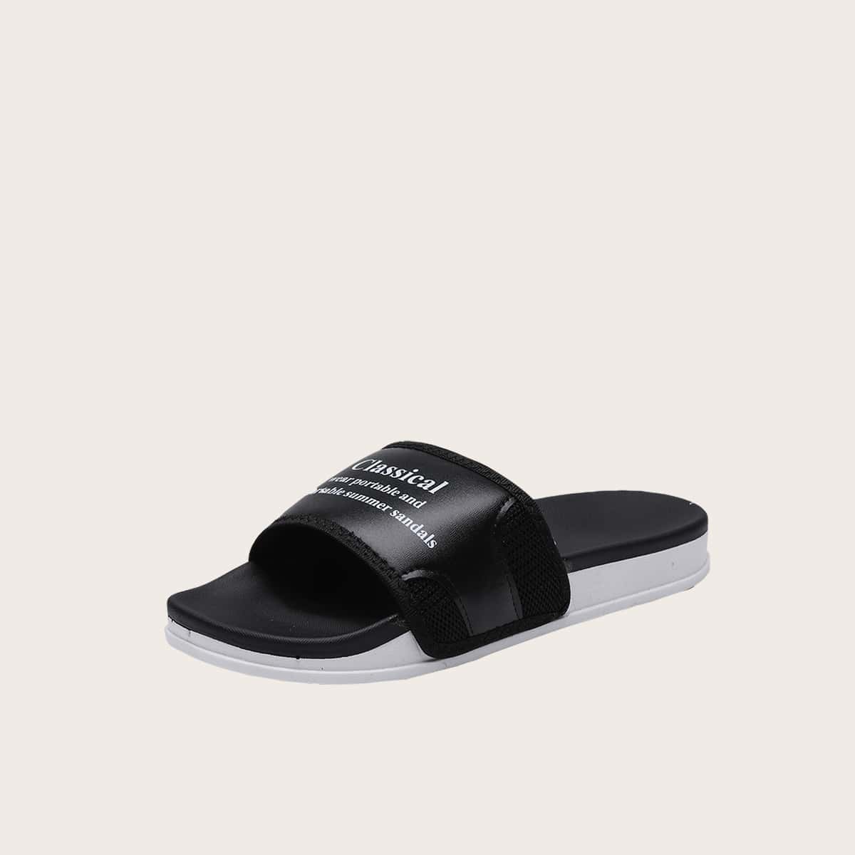 

Guys Letter Graphic Sliders, Black