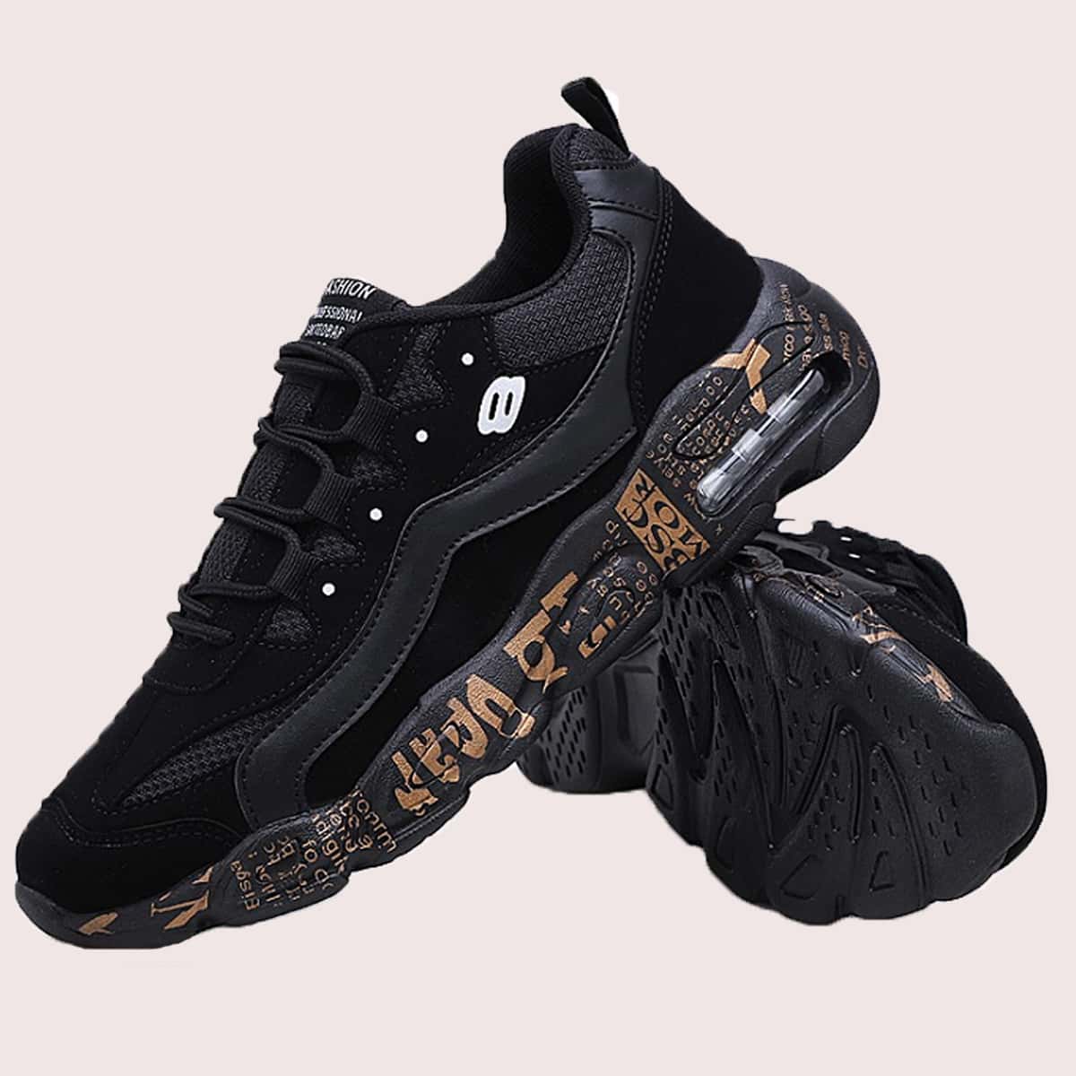 

Guys Lace-up Front Wide Fit Sneakers, Black