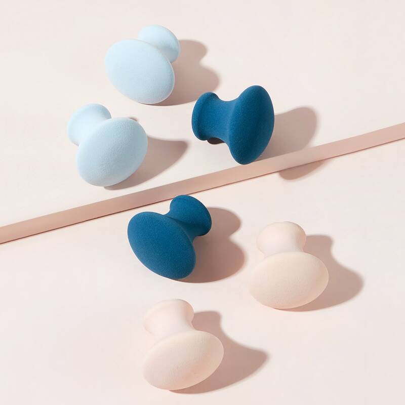 

2pcs Random Color Seal Shaped Makeup Sponge, Multicolor