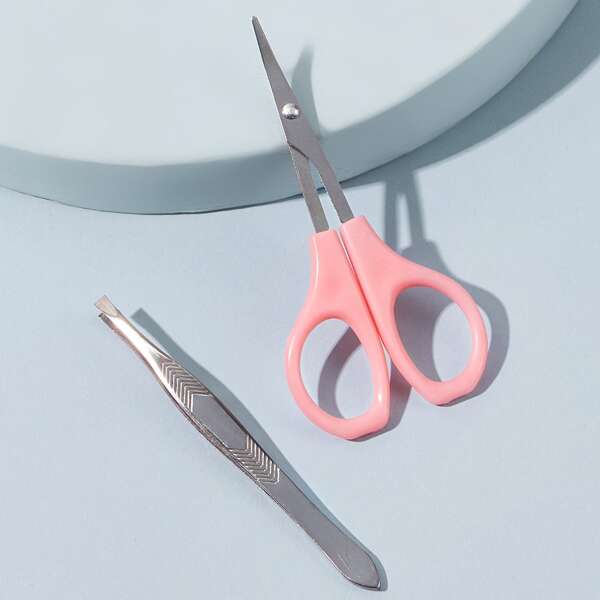 

2pcs Eyebrow Trimming Tool, Pink