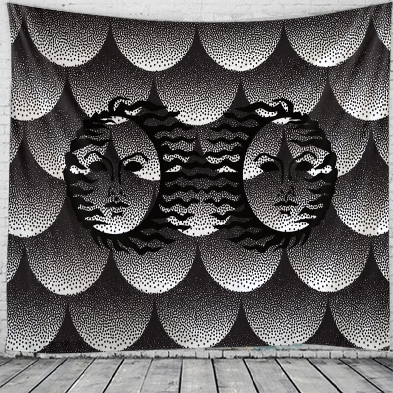 

Geo Print Tapestry, Black