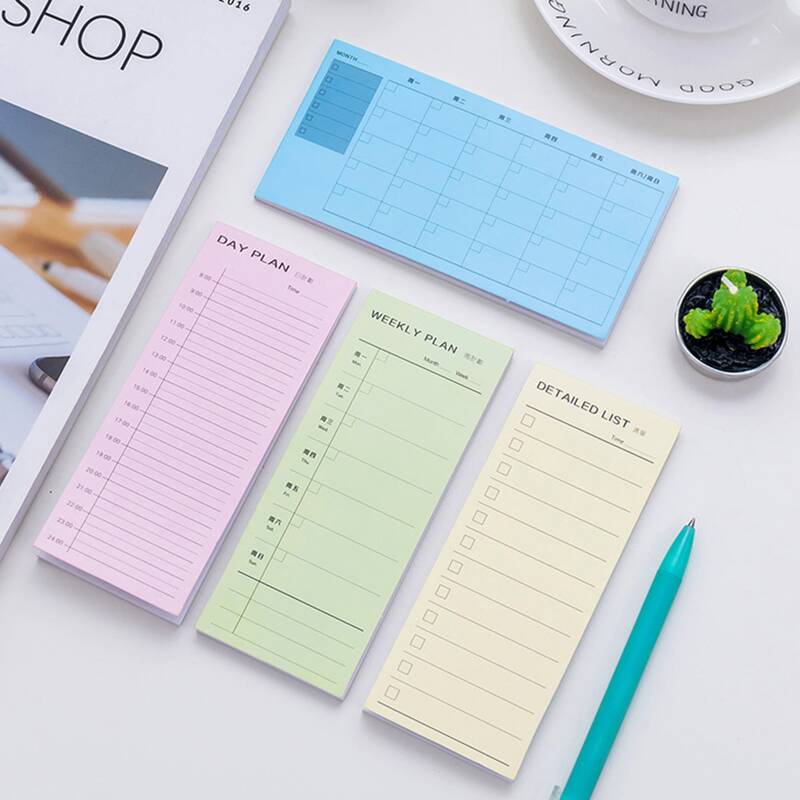 

1pack Schedule Memo Pad, Multicolor
