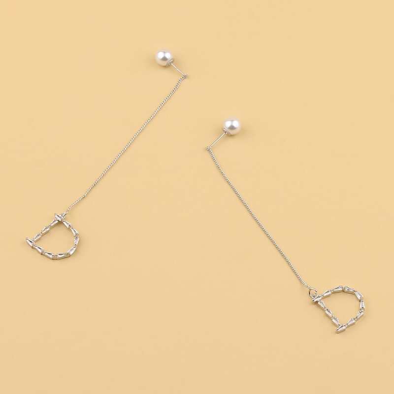 

Letter Charm Earring Jackets, Silver