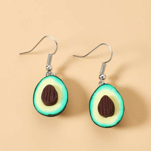 

Avocado Charm Drop Earrings, Multicolor