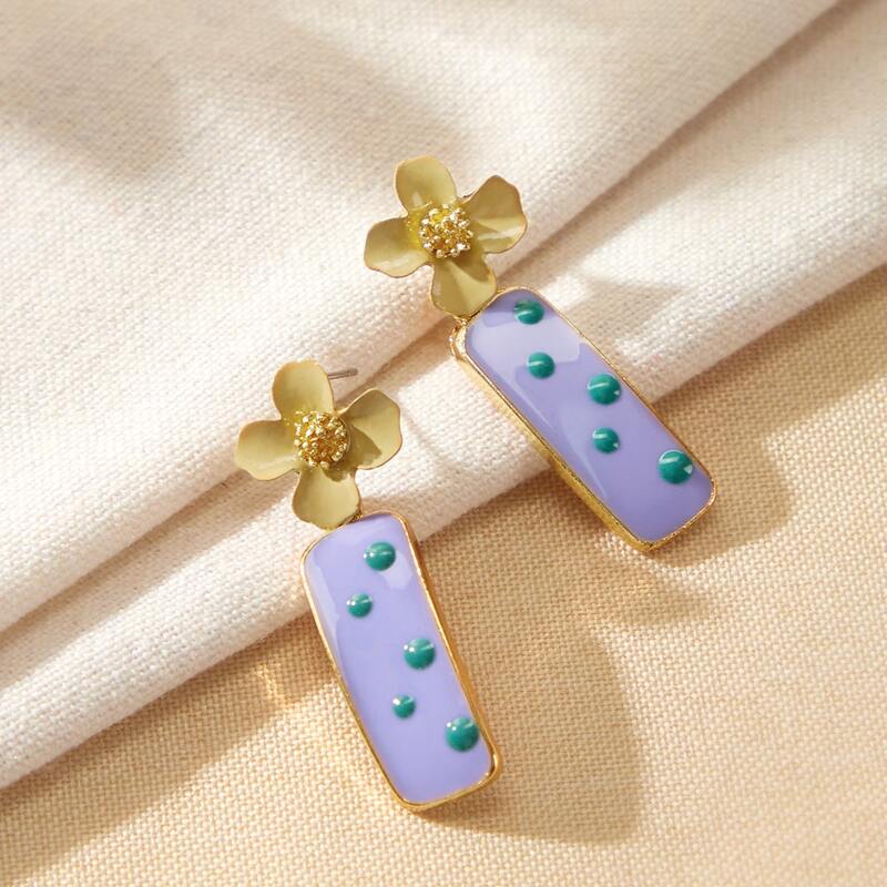 

Geometric Charm Drop Earrings