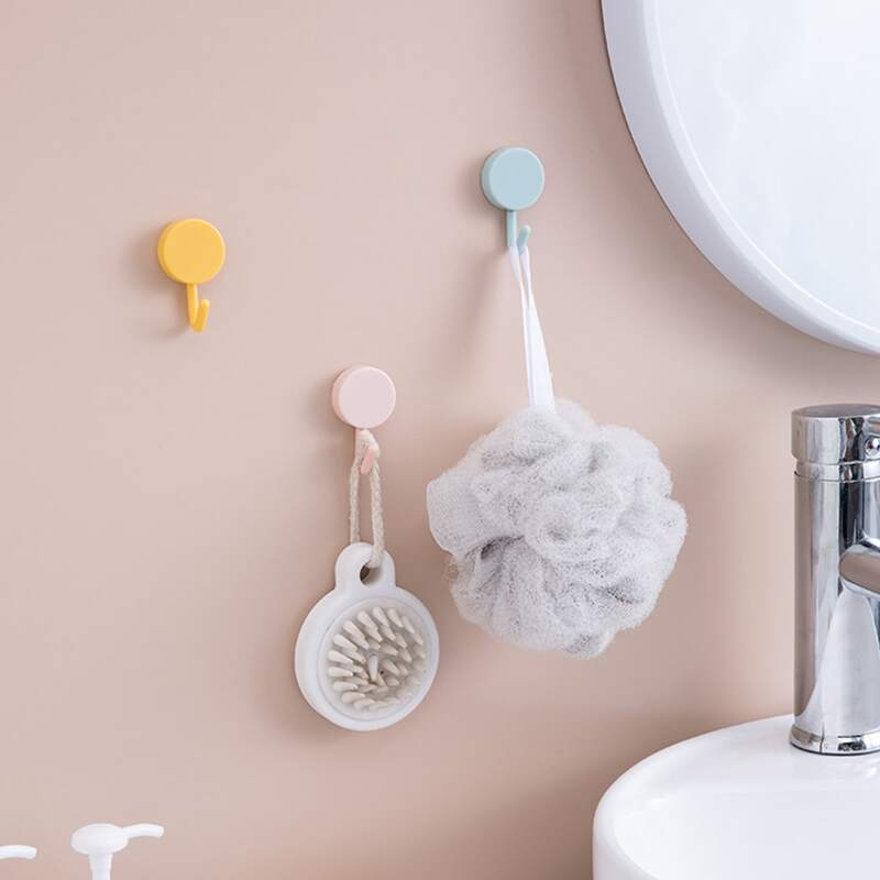 

10pcs Round Wall Hook, Multicolor