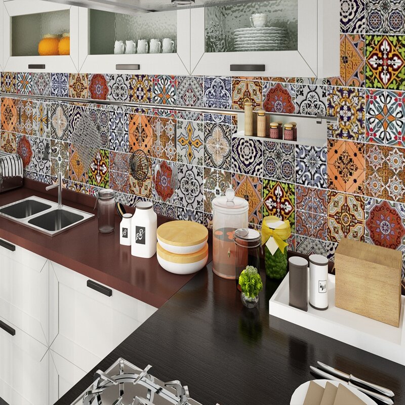 

Patchwork Pattern Wall Sticker, Multicolor