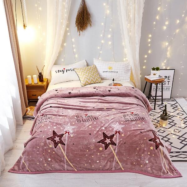

Star Print Blanket, Pink