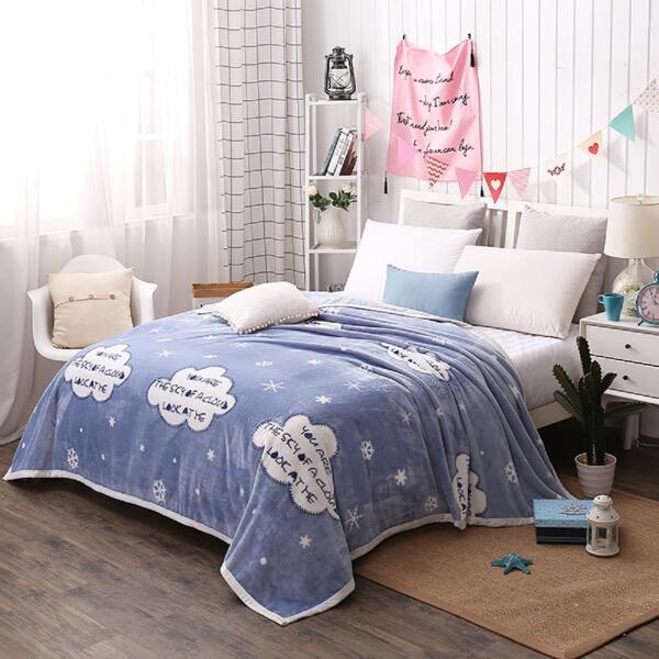 

Cloud Print Blanket, Multicolor