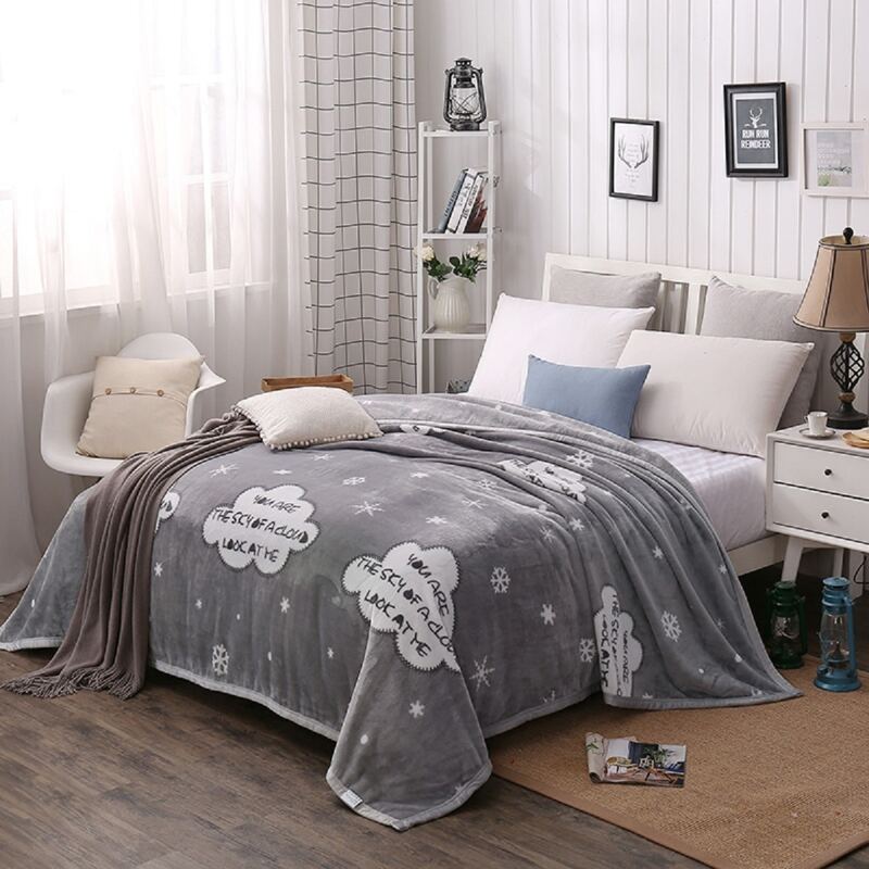 

Cloud Print Blanket, Multicolor