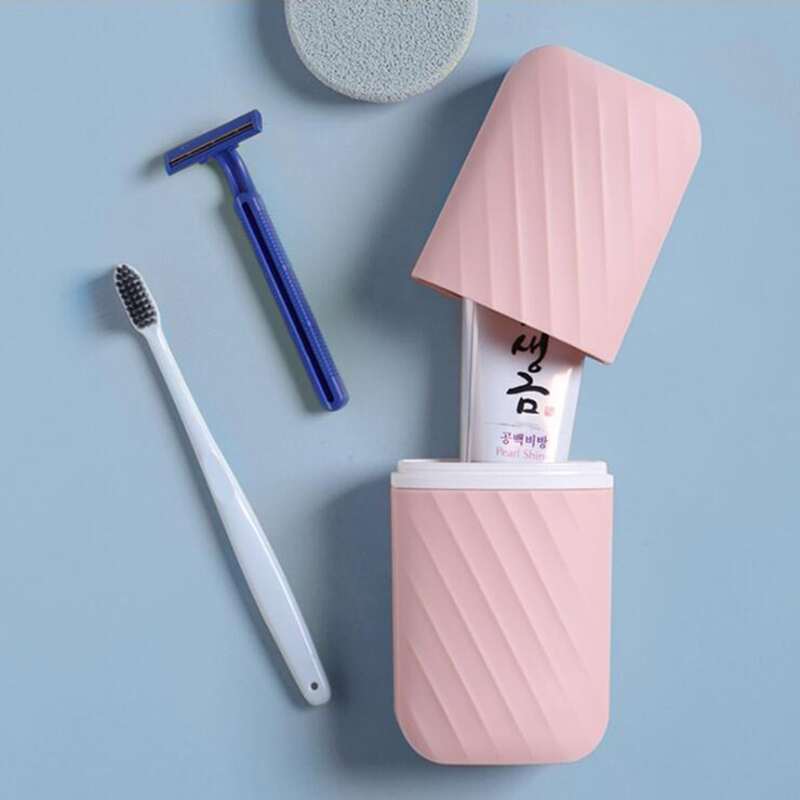 

1pc Travel Toothbrush Storage Box, Multicolor