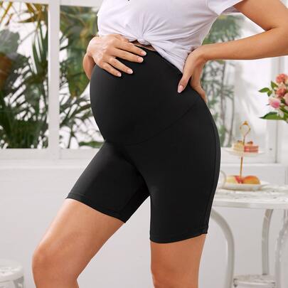 Maternity Solid Cycling Shorts