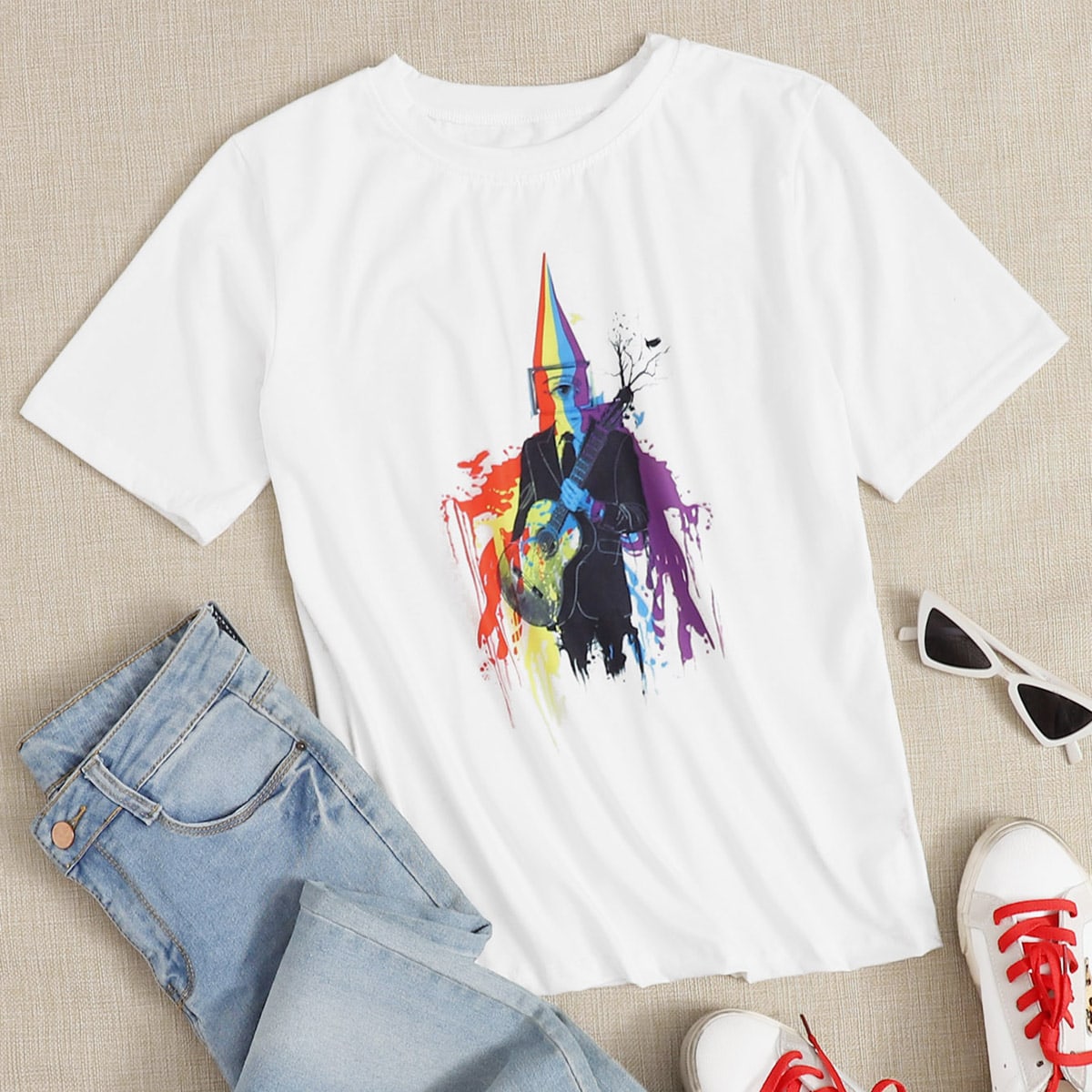 Figure & Drip Print Tee thumbnail