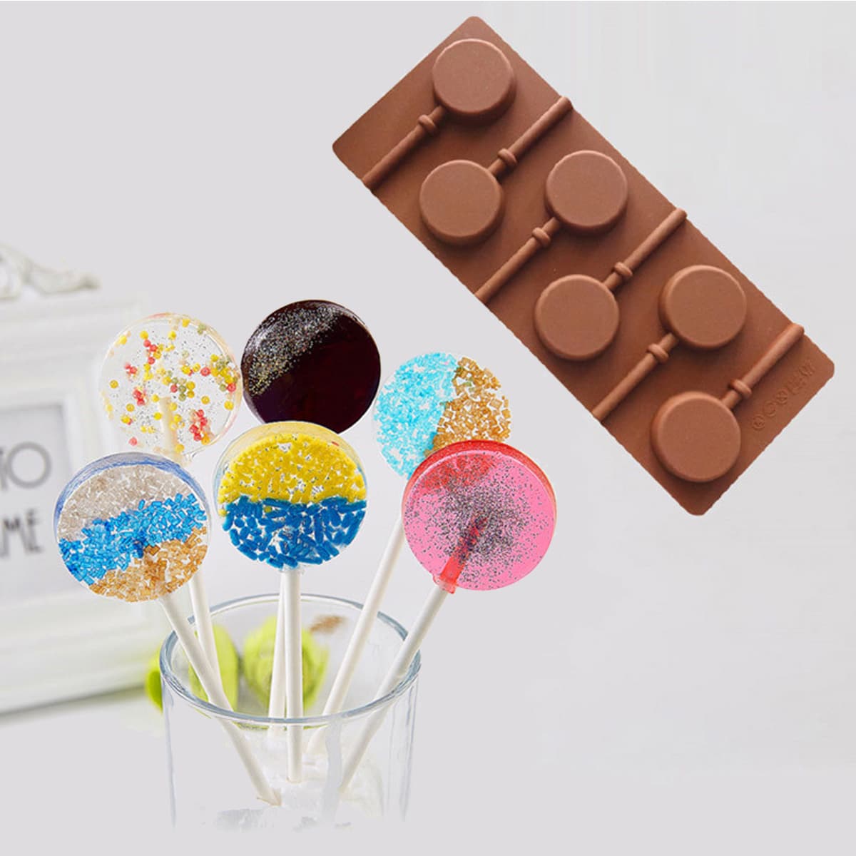 

Lollipop Silicone Mold, Coffee brown