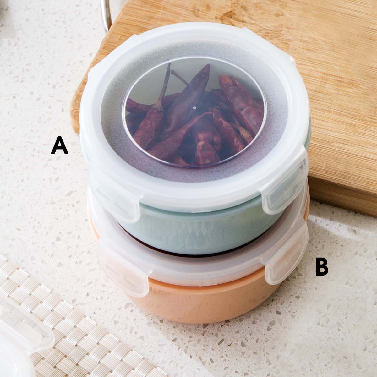 

1pc Round Seal Fresh Box, Multicolor