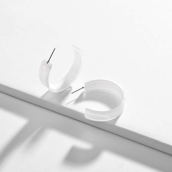 

Серьги-кольца, Белые