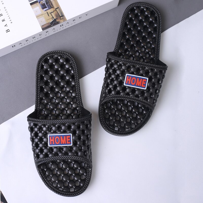 

Guys Hollow Out Slippers, Black