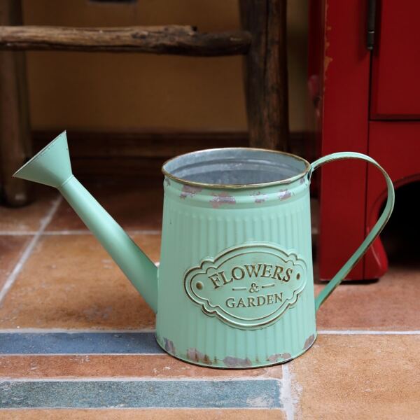 

Watering Can Shaped Flower Pot, Green