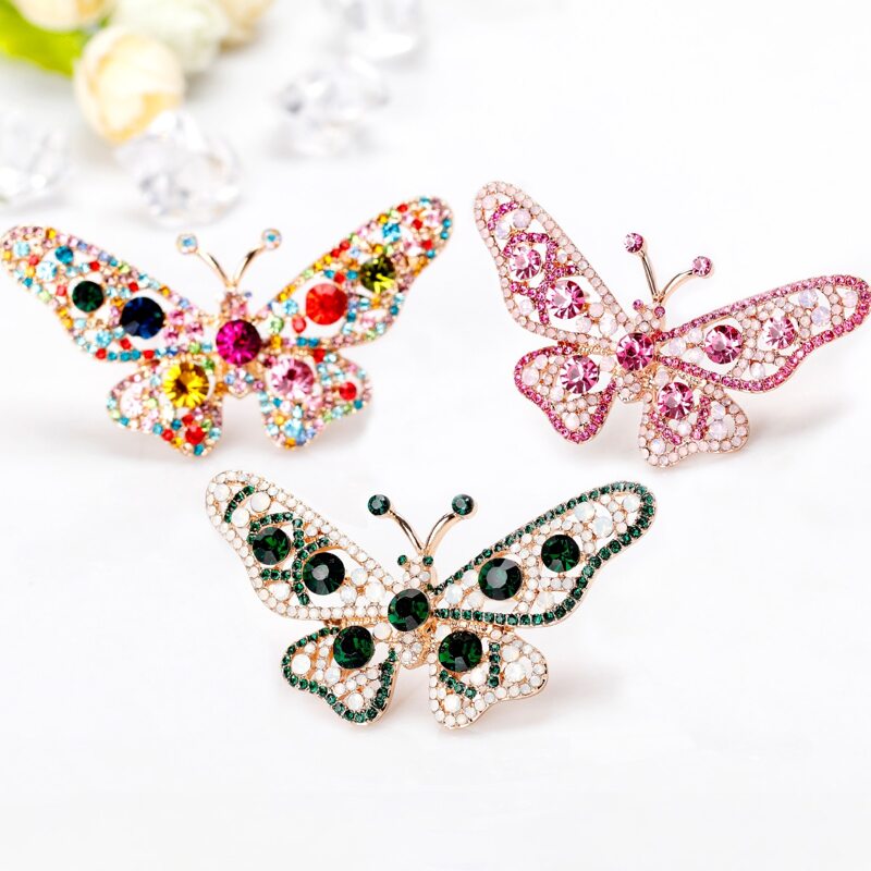 

3pcs Butterfly Design Brooch, Multicolor