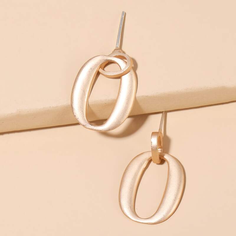 

Geometric Charm Drop Earrings, Gold