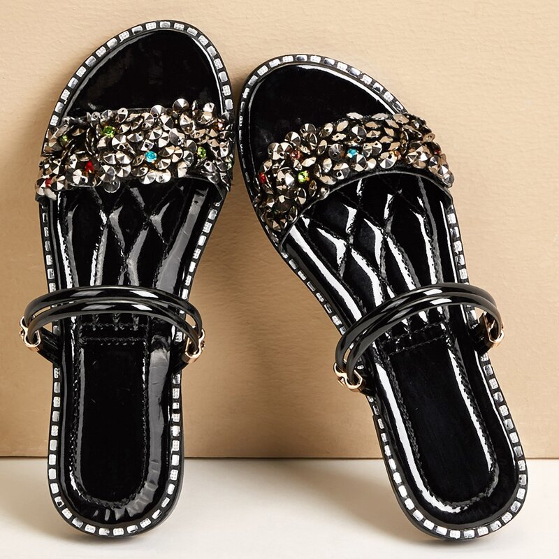 

Sequin Decor Two Way Wear Sandals, Black