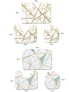 3入組大理石圖案馬桶地毯 - 彩色 - 查看 7