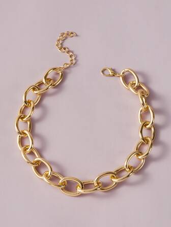 قلادة سلسلة بلون موحد