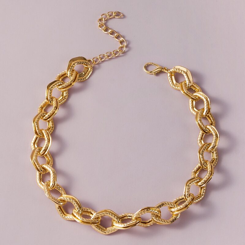 

Solid Chain Necklace, Gold