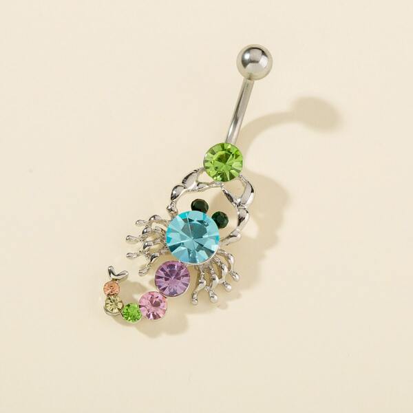 

Rhinestone Scorpion Belly Ring, Multicolor