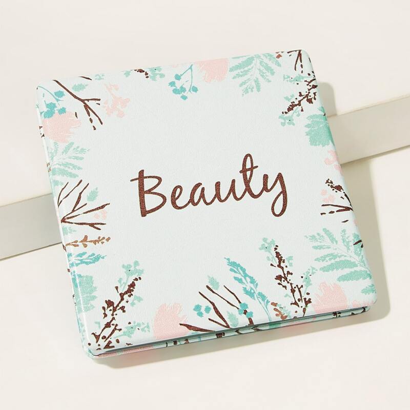 

Letter Graphic Makeup Mirror, Blue