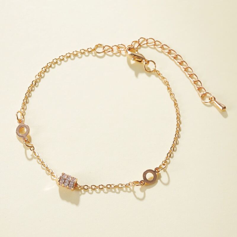 

Rhinestone Adjustable Bracelet, Gold