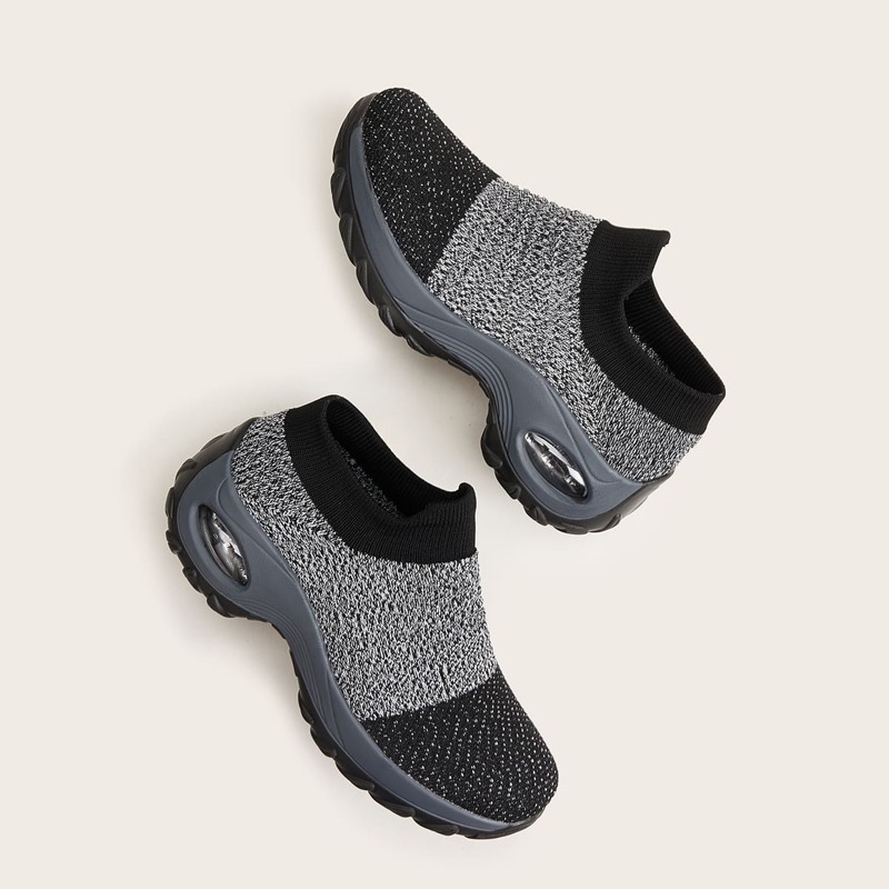 

Colorblock Slip On Sneakers, Grey