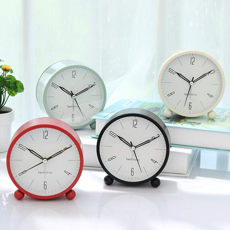 

1pc Simple Round Alarm Clock, Multicolor