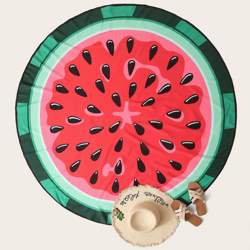 

Watermelon Pattern Round Beach Blanket, Multicolor