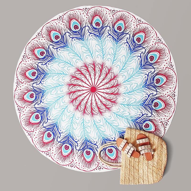 

Tribal Pattern Round Beach Blanket, Multicolor
