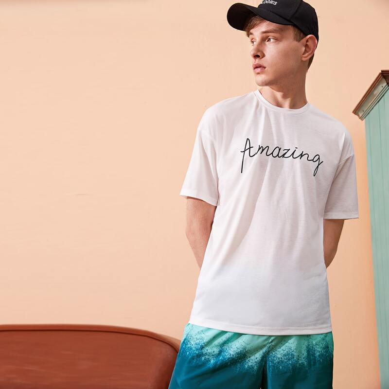 

Guys Letter Graphic Tee, White