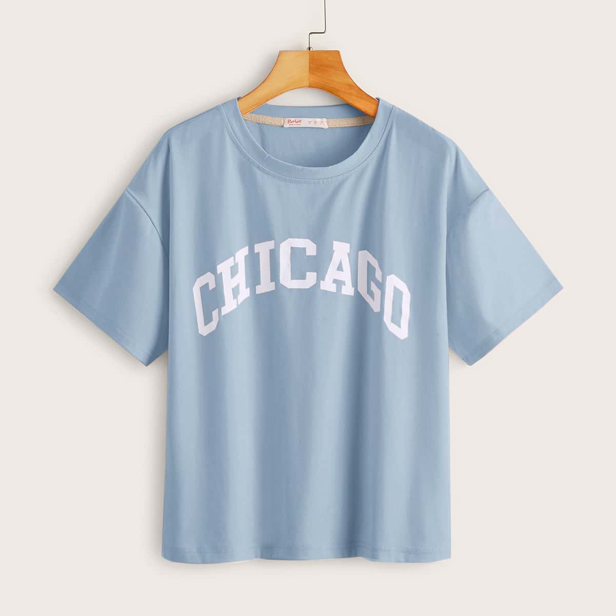 

Letter Graphic Blue Tee