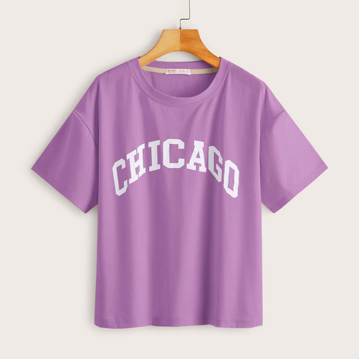 

Letter Graphic Purple Tee