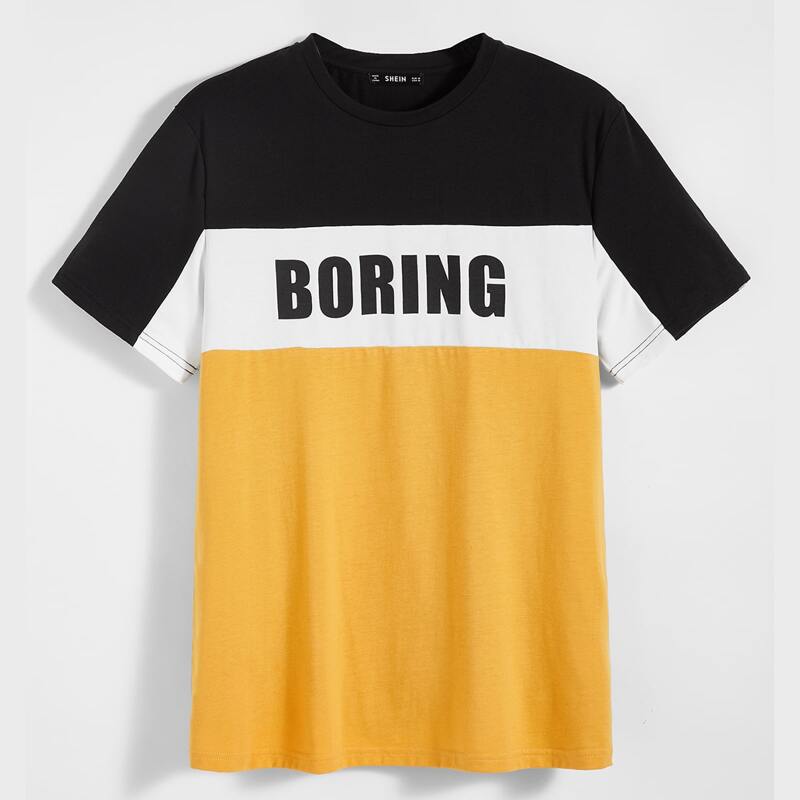 

Guys Letter Graphic Color Block Tee, Multicolor