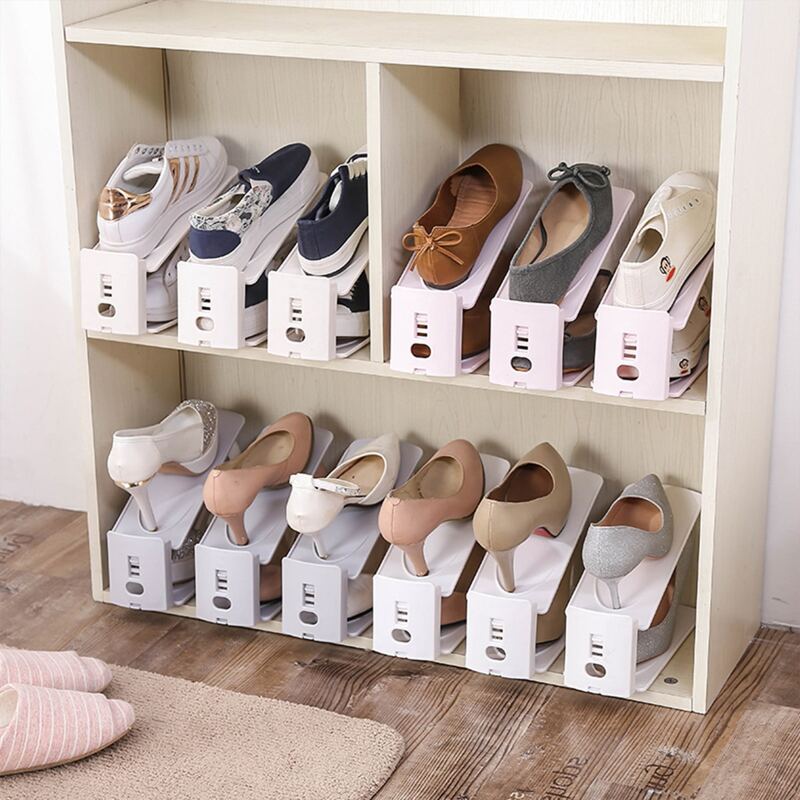 

1pc Random Adjustable Shoes Storage Rack, Multicolor