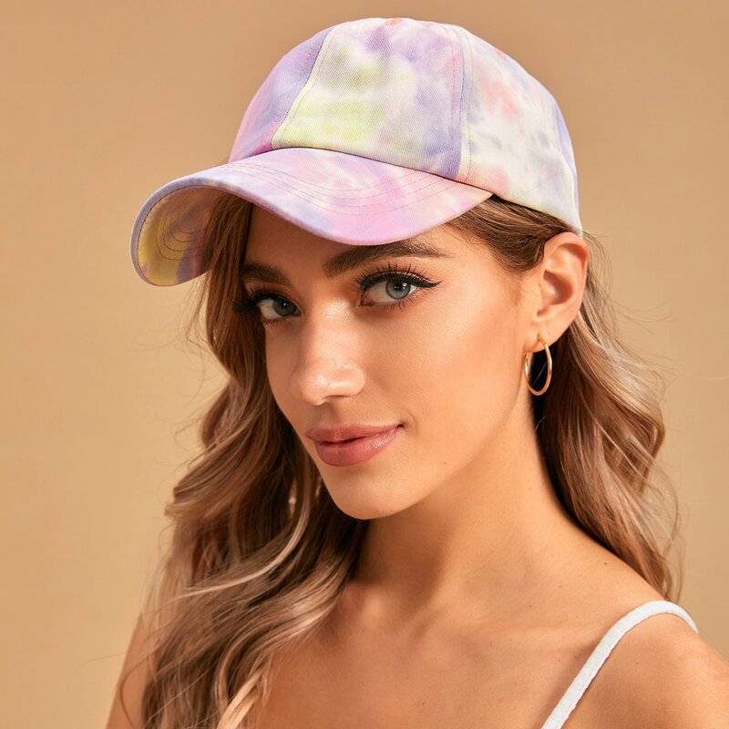 

Tie Dye Pattern Baseball Cap, Multicolor