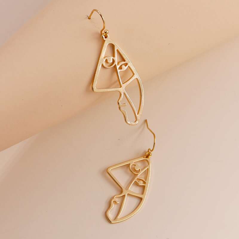 

Figure Charm Drop Earrings, Gold