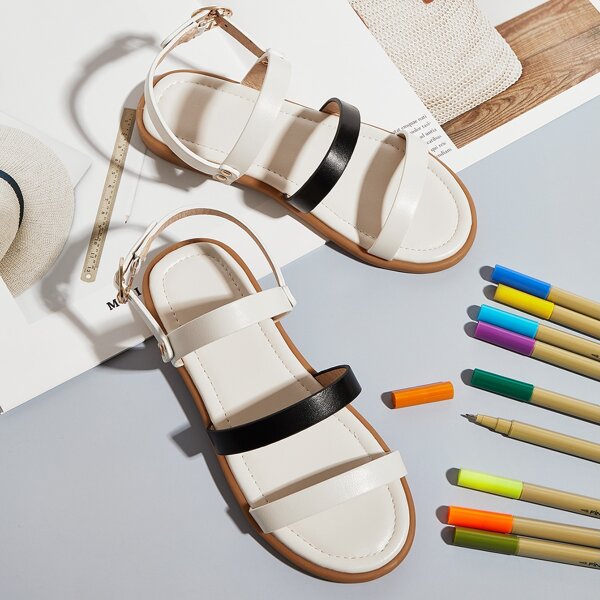 

Toddler Girls Triple Strap Sandals, Multicolor