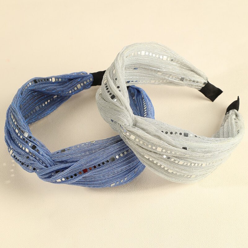 

2pcs Geometric Detail Hair Hoop, Multicolor