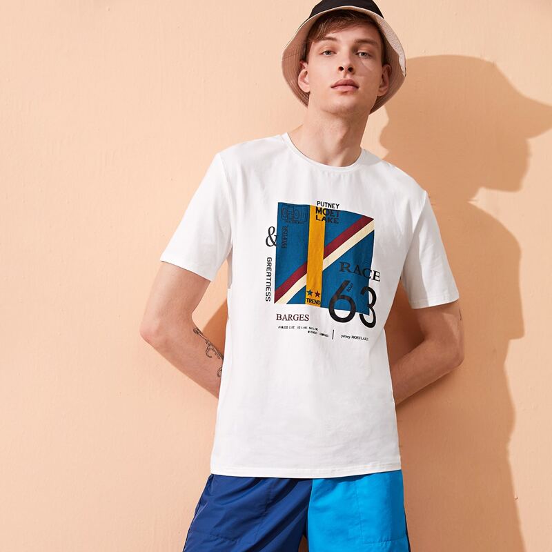

Guys Graphic Print Tee, White