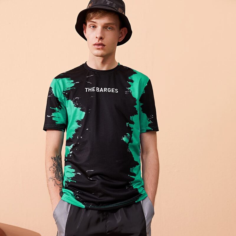 

Guys Slogan Graphic Tie Dye Tee, Multicolor