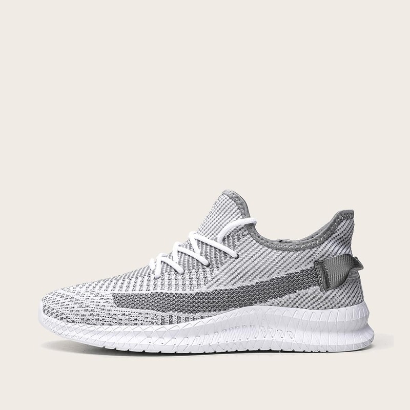 

Guys Lace-up Front Knit Sneakers, Grey