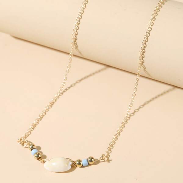 

Shell Charm Necklace, Gold
