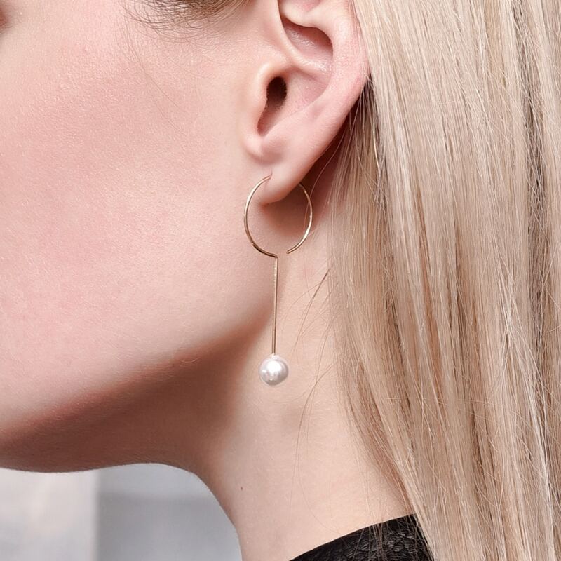

Faux Pearl Earrings, White